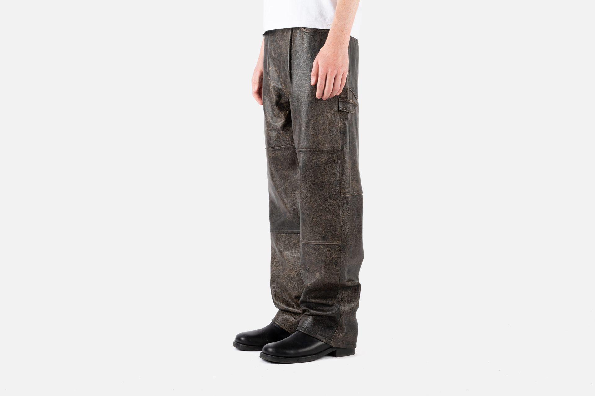 coor Leather Double Knee Pants